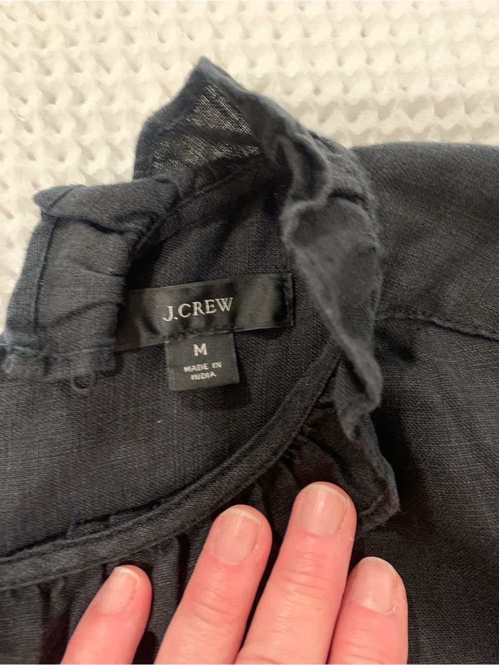J Crew black linen shirt - Picture 4 of 5